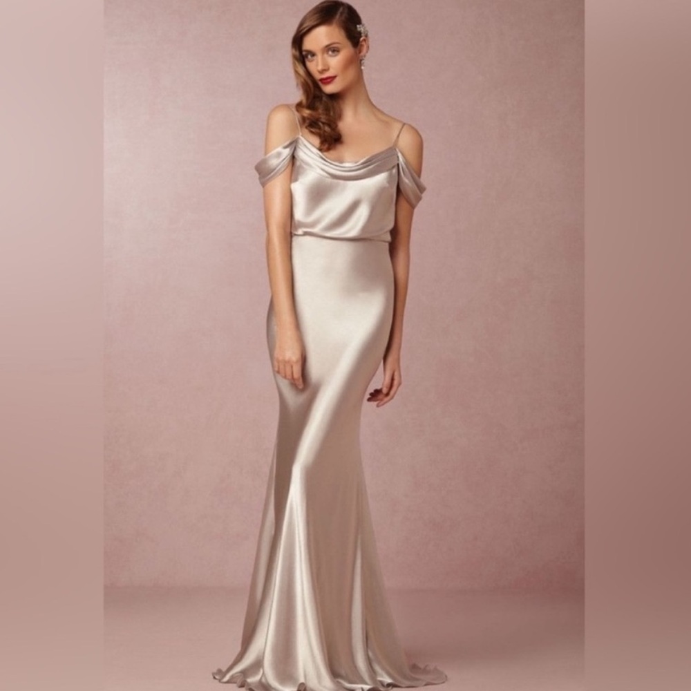 Jenny Yoo “Serena” Bridesmaid / Evening Wear Dress in Color “Latte” — Worn Once